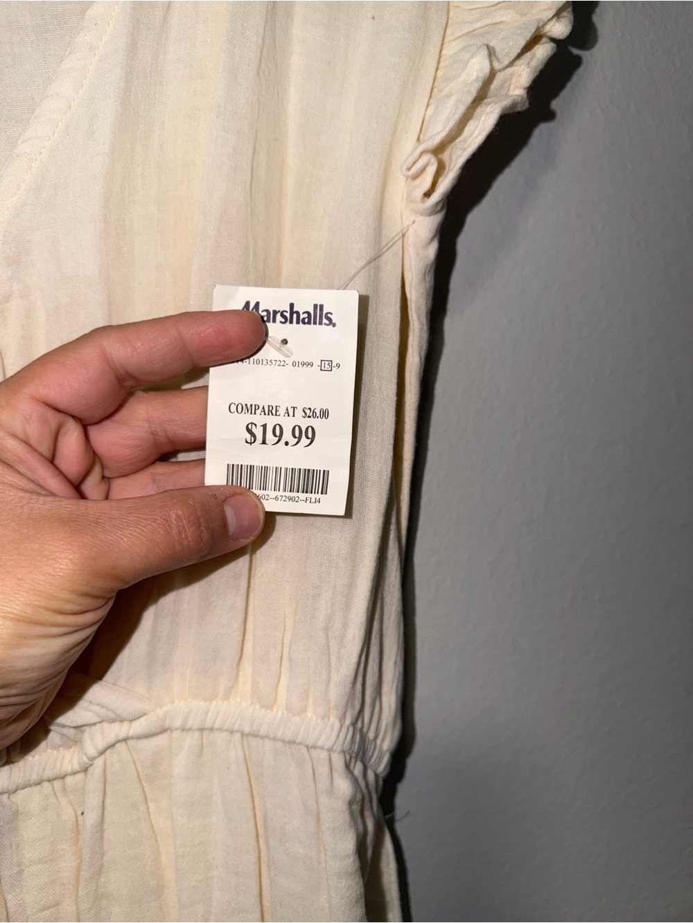 Marshalls Cream Ruffled-Sleeve Romper - Picture 8 of 8